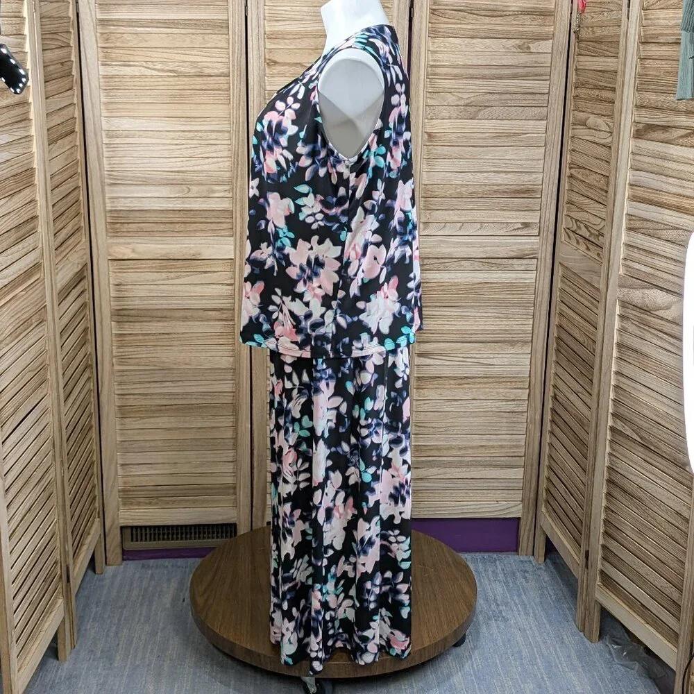 Jones Studio VINTAGE 2- Piece Set Floral Sleeveless Blouse 2X and Skirt Size 1X - Picture 4 of 10